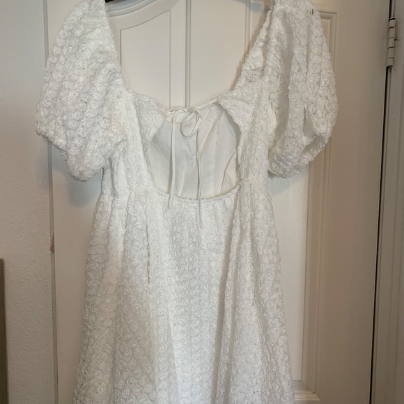 Endless Rose Floral Mini Dress White L NWT - Picture 4 of 8
